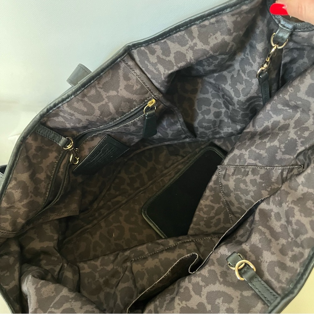 Coach Hadley Exotic Python Black Leather Tote - image 8